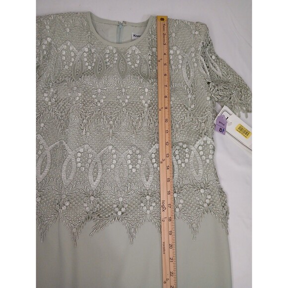 Karen Miller Petite 8 Mother of the Bride Cocktail Formal Maxi Dress Green NWT - Picture 11 of 11